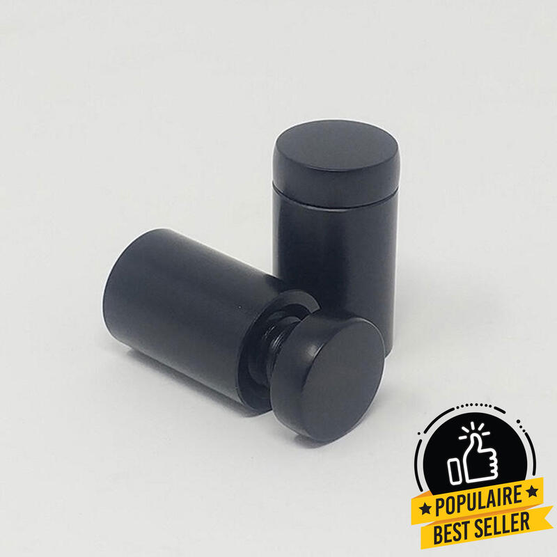  Entretoises Murales (Filetées) Noir mat – ∅ 13mm (1/2″) Projection 19mm (3/4″)