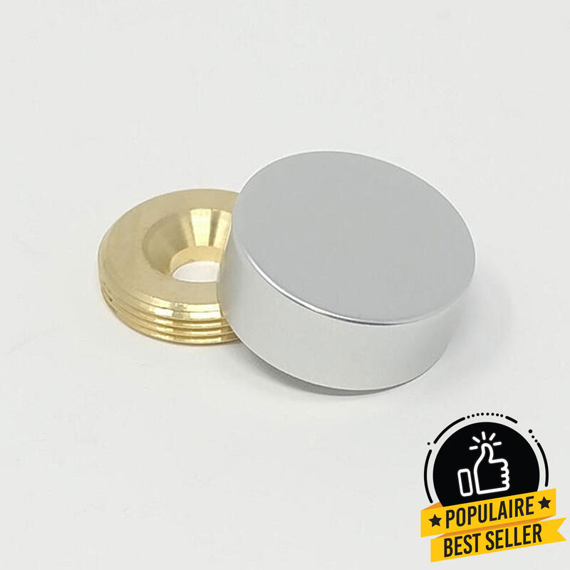 Cache-Vis Argent en aluminium – ∅ 18,5mm (3/4″)