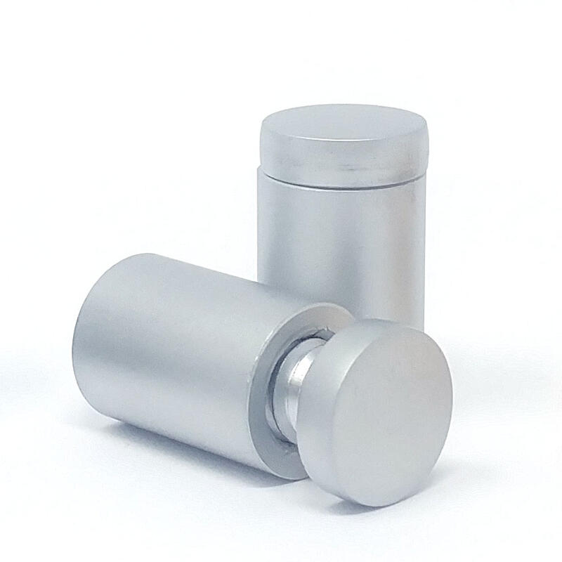 Entretoises Murales (Laiton Plaqué) – ∅ 25mm (1″) Projection 25mm (1″)  Argent satiné