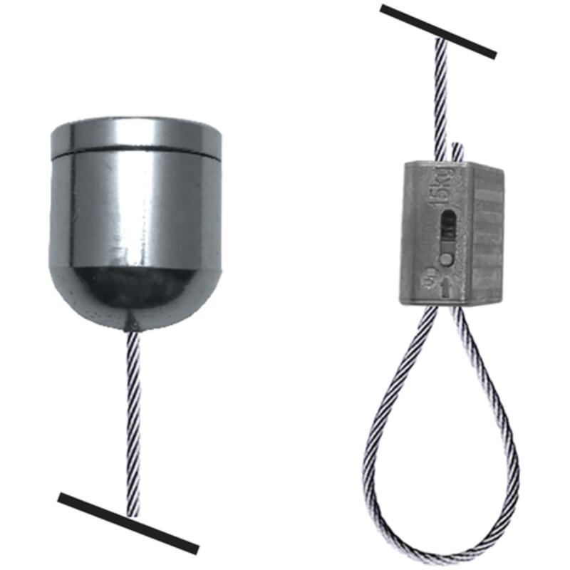 Kit de suspension 13' (4m) Embout plafond - Galet aujustable